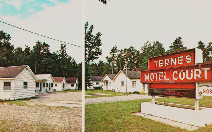 Brentwood Lodging (Ternes Motel) - Vintage Postcard